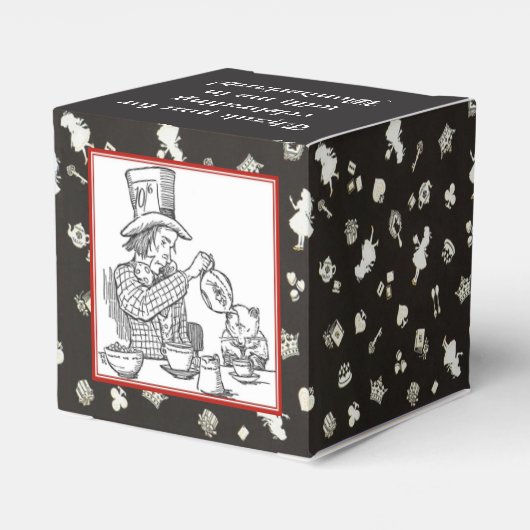 Mad Hatter en Dormouse Bedankdoosjes (Achterkant)