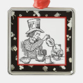 Mad Hatter en Dormouse Metalen Ornament (Voorkant)