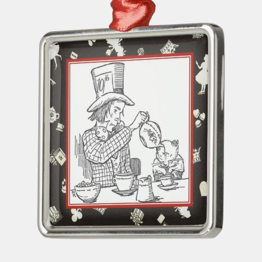 Mad Hatter en Dormouse Metalen Ornament (Links)