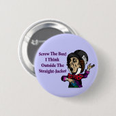 Mad Hatter Funny Motivatie Quote Ronde Button 5,7 Cm (Voorkant /achterkant)