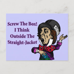 Mad Hatter Grappig Motivatie citaat Briefkaart
