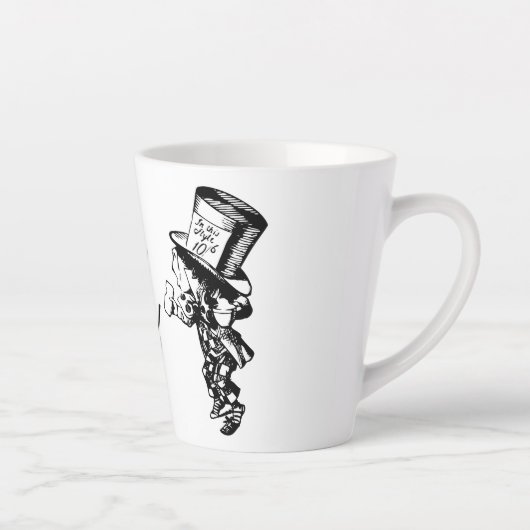 Mad Hatter - Het is altijd tijd voor thee Latte Mok (Rechts)