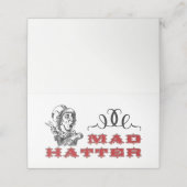  Mad Hatter Illustratie Plaatskaartje (Buitenkant ongevouwen)