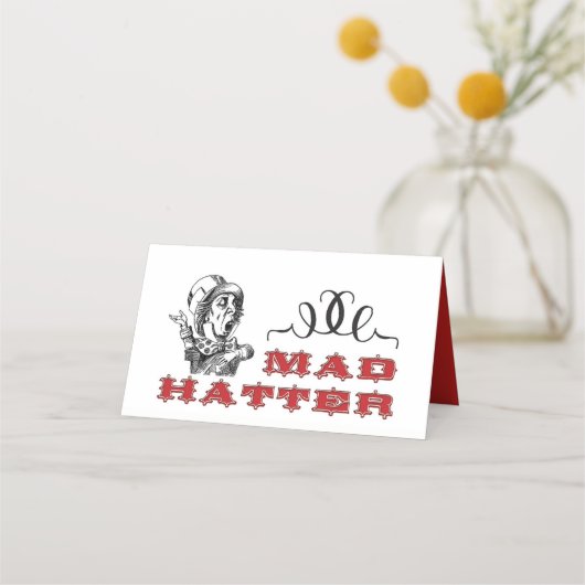  Mad Hatter Illustratie Plaatskaartje (Voorkant)