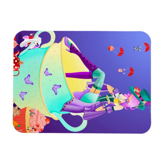 Mad Hatter in Teacup Magneet (Horizontaal)