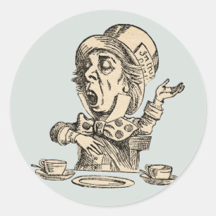  mad hatter label sticker seal