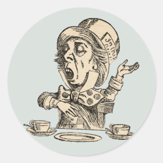 mad hatter label sticker seal