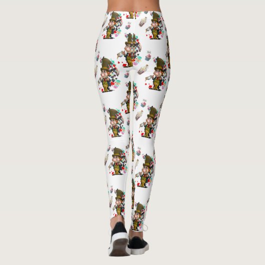 Mad Hatter Leggings, Alice's Adventures Wonderland Leggings (Achterkant)
