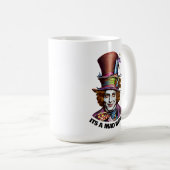 Mad Hatter man Het Een Mad World Fantasy Kunst Koffiemok (Voorkant rechts)