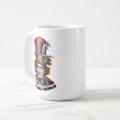 Mad Hatter man Het Een Mad World Fantasy Kunst Koffiemok (Voorkant links)