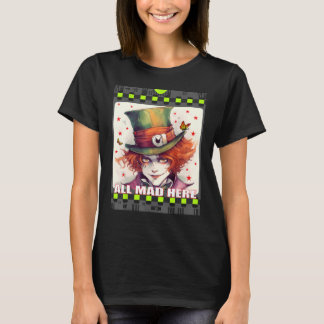 Mad Hatter Mannen Vrouwen Jongens Meisjes Alice in T-shirt