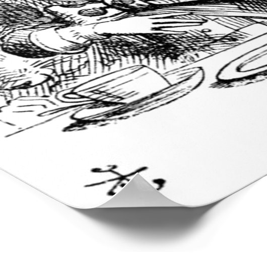 Mad Hatter met Dormouse Poster (Hoek)