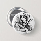 Mad Hatter met Dormouse Ronde Button 5,7 Cm (Voorkant /achterkant)