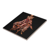 Mad Hatter met Maart Hare Tekening Tegeltje (Zijkant)