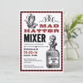 Mad Hatter Mixer Party Kaart (Staand voorkant)