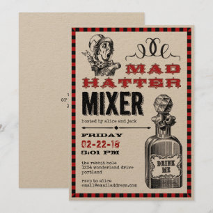 Mad Hatter Mixer Party Kaart