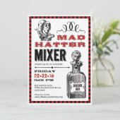 Mad Hatter Mixer Party on White Kaart (Staand voorkant)