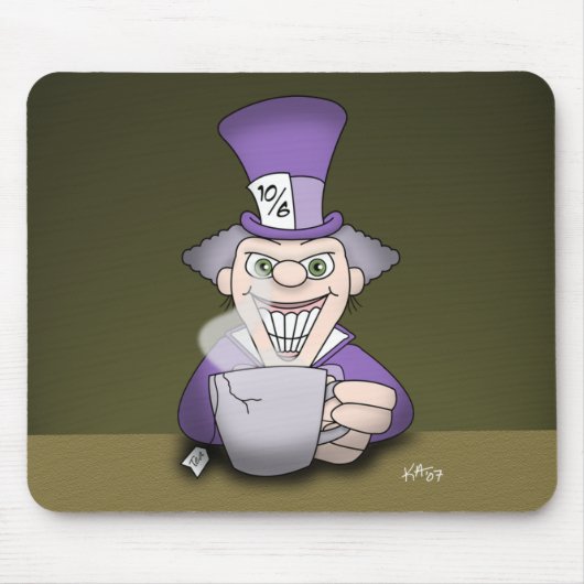 Mad Hatter Mousepad Muismat (Voorkant)