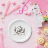 Mad Hatter naar de redding Wonderland-bestemming Papieren Bordje (Feest)