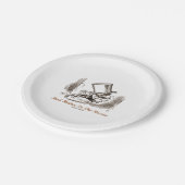 Mad Hatter naar de redding Wonderland-bestemming Papieren Bordje (Gekanteld)