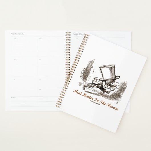 Mad Hatter naar de redding Wonderland-bestemming Planner (Display)