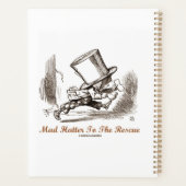 Mad Hatter naar de redding Wonderland-bestemming Planner (Achterkant)