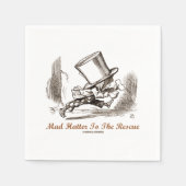 Mad Hatter naar de redding Wonderland-bestemming Servetten (Voorkant)