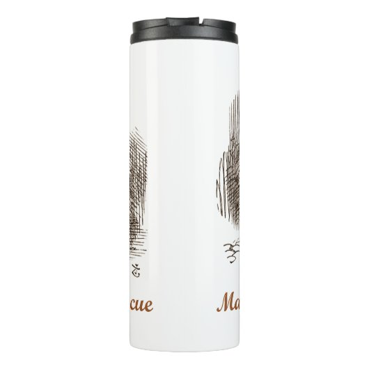 Mad Hatter naar de redding Wonderland-bestemming Thermosbeker (Achterkant)