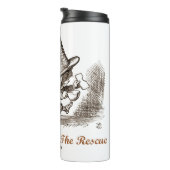 Mad Hatter naar de redding Wonderland-bestemming Thermosbeker (Geroteerd rechts)