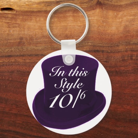 Mad Hatter - Paars Sleutelhanger (Voorkant)