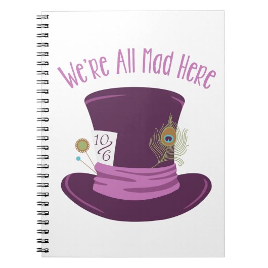 Mad Hatter Pet Notitieboek (Voorkant)