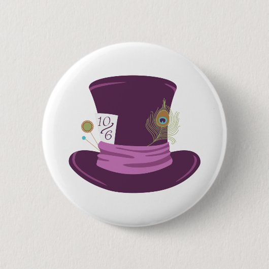 Mad Hatter Pet Ronde Button 5,7 Cm (Voorkant)