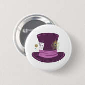 Mad Hatter Pet Ronde Button 5,7 Cm (Voorkant /achterkant)