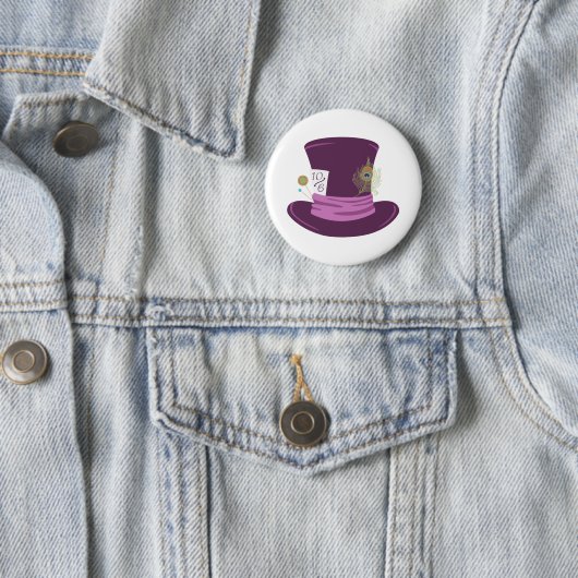 Mad Hatter Pet Ronde Button 5,7 Cm (In situ)