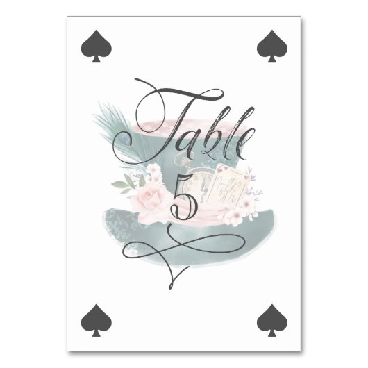 Mad Hatter Pet Waterverf Alice in Wonderland Kaart (Voorkant)