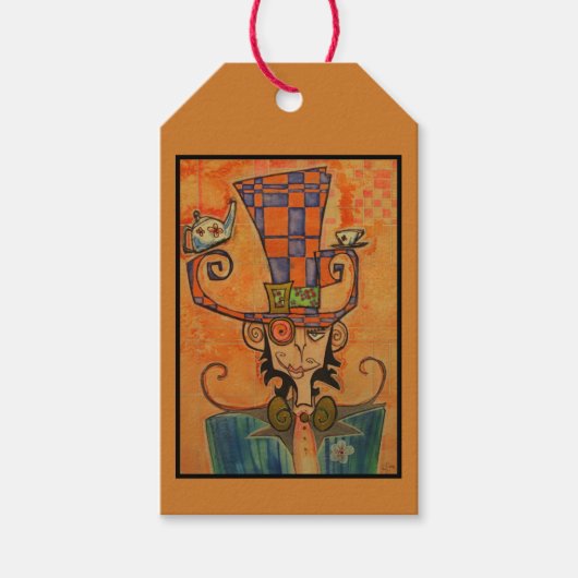 Mad Hatter Portrait Cadeaulabel (Voorkant)