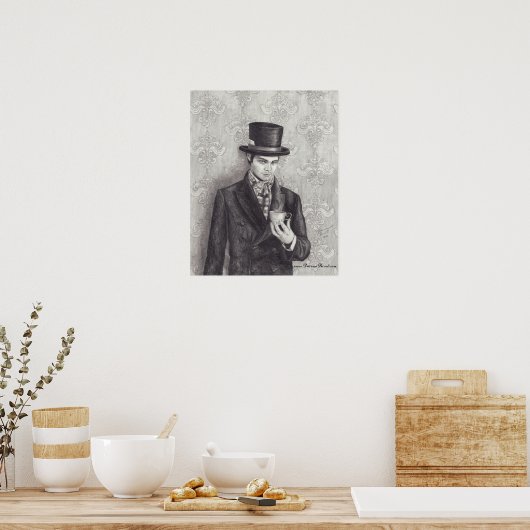 Mad Hatter Poster Mad Hatter Art Wonderland Art (Keuken)