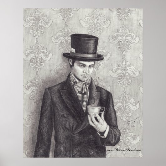Mad Hatter Poster Mad Hatter Art Wonderland Art (Voorkant)