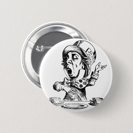 Mad Hatter Ronde Button 5,7 Cm (Voorkant /achterkant)