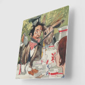 Mad Hatter  schilderen wandklok (Hoek)