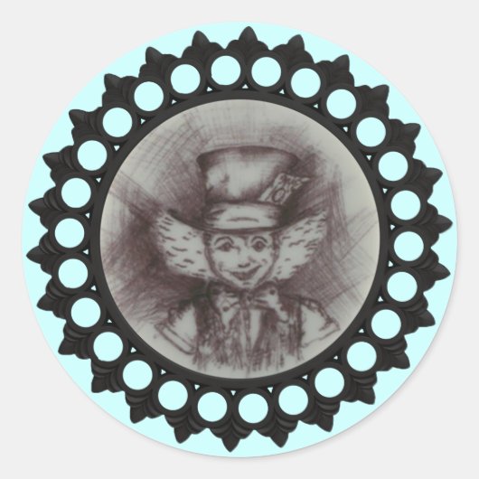 Mad Hatter Sketch Sticker (Voorkant)