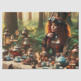 Mad Hatter Steampunk  Victoriaans Lady Tissuepapier