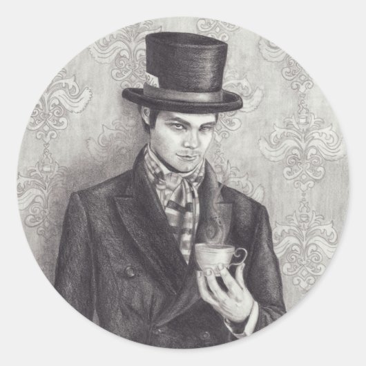 Mad Hatter Sticker Alice in Wonderland Sticker (Voorkant)