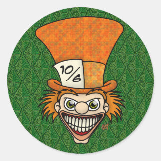 Mad Hatter Stickers Green BG