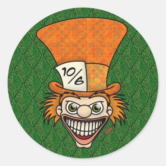Mad Hatter Stickers Green BG (Voorkant)