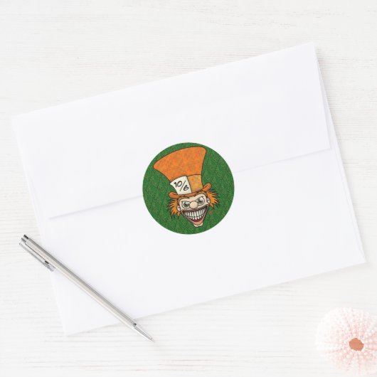 Mad Hatter Stickers Green BG (Envelop)