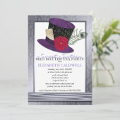 Mad Hatter Sweet 16 Uitnodiging (Staand voorkant)