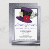 Mad Hatter Sweet 16 Uitnodiging (Voorkant / Achterkant)