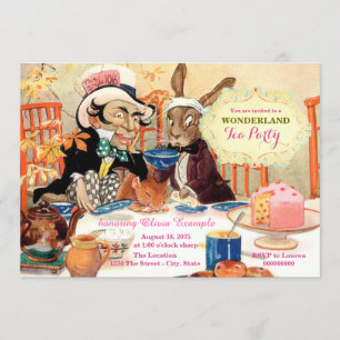 Mad Hatter Tea Alice in Wonderland Verjaardagsfees Kaart