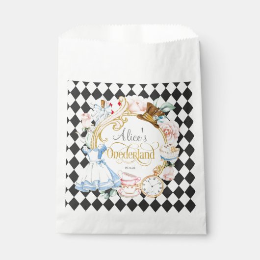 Mad hatter Tea party, Alice Onederland, snack Bedankzakje (Voorkant)